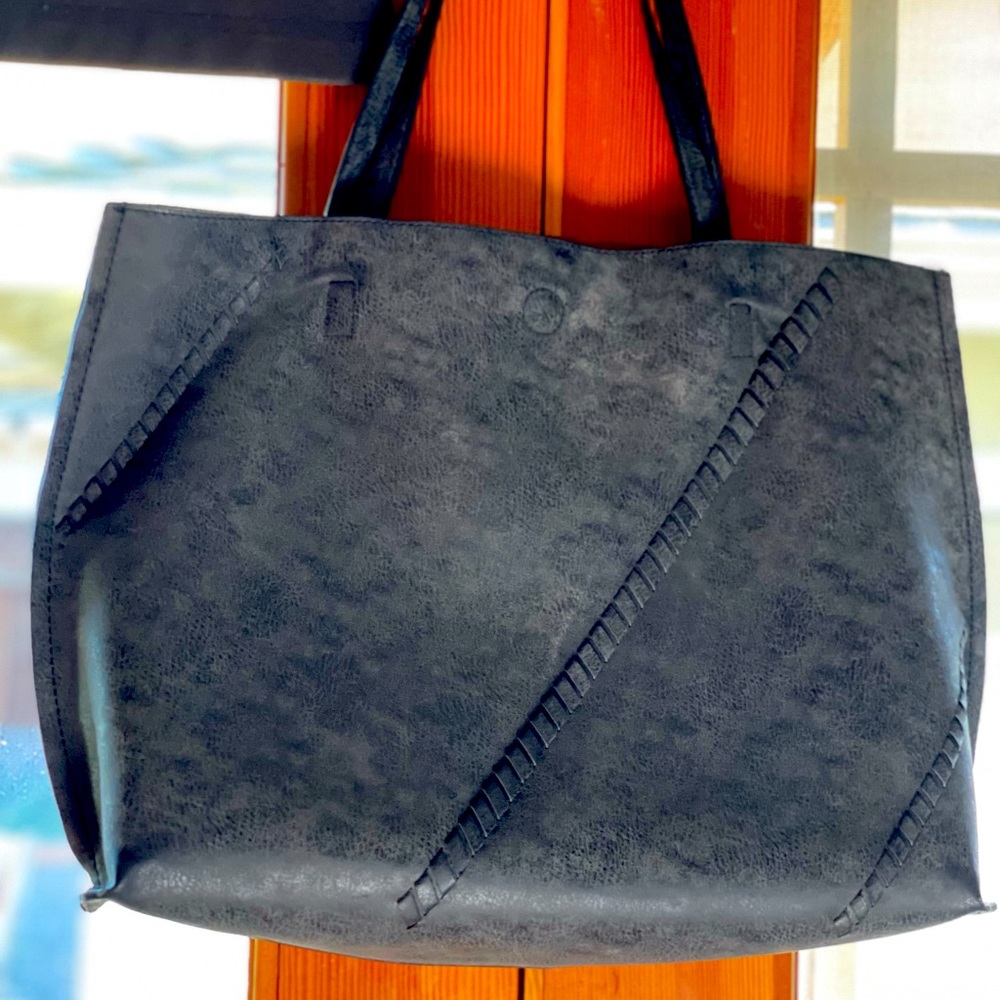 Vegan leather tote